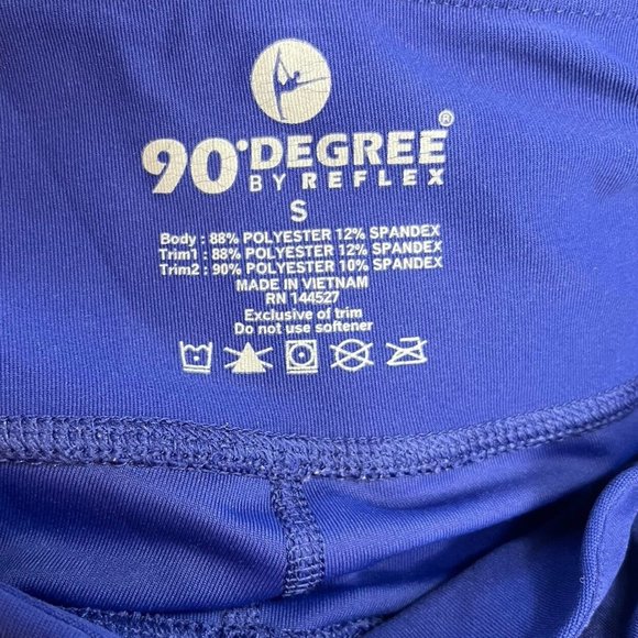 90 Degree by Reflex Womens Stretch Pull On Yoga Leggings Size S Color Blue - Picture 7 of 10